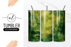 Green and Yellow Textured Jungle Background with Palm Fronds Product Image 1