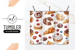 Assorted Pastries and Berries Seamless Pattern on White Product Image 1