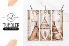 Watercolor Teepees with Feathers and Decorative Elements Product Image 1