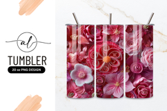 Paper Flowers in Shades of Pink and Red Floral Arrangement Product Image 1