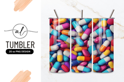 Colorful Pharmaceutical Capsules and Tablets Scattered Product Image 1