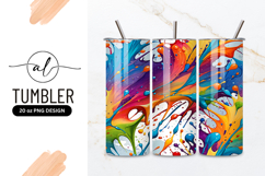 Abstract Colorful Paint Splatters in Rainbow Hues Product Image 1