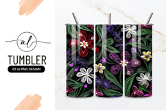 Colorful Floral Pattern with Paper Quilling Flowers Product Image 1