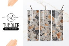 Terrazzo Texture with Gray Brown and Black Stone Fragments Product Image 1