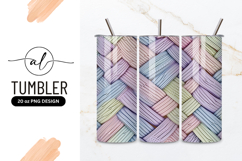 Woven Pastel Texture with Interlocking Ribbons in Pink Blue Product Image 1