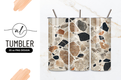 Terrazzo Stone Texture with Beige Brown Black and Gray Product Image 1