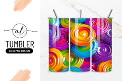 Colorful Swirling Discs Abstract Pattern Bright Rainbow Product Image 1