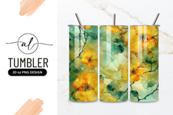 Watercolor Floral Pattern with Yellow Flowers Product Image 1