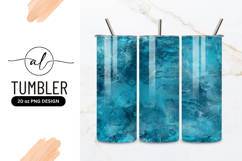 Abstract Teal and Blue Texture with White Veins and Swirls Product Image 1