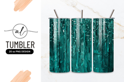 Teal Sequined Fringe Curtain with Falling Confetti Sparkles Product Image 1