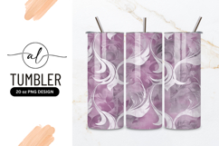 Abstract floral pattern in shades of purple and white Product Image 1