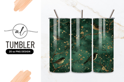 Watercolor Illustration of Birds on Branches with Flowers Product Image 1