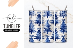 Blue winter forest tumbler png design Product Image 1