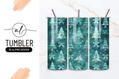 Blue winter forest tumbler png design Product Image 1