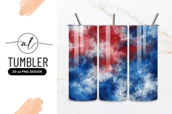 Abstract red white and blue tumbler design Product Image 1