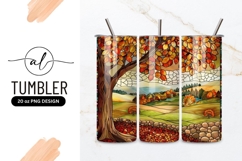 Autumn landscape tumbler png design Product Image 1