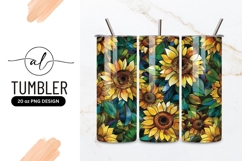Vibrant sunflower tumbler png design Product Image 1