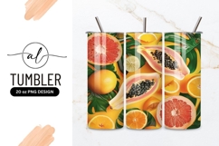 Vibrant tropical fruit tumbler design Product Image 1