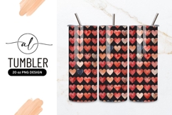 Watercolor hearts tumbler design Product Image 1