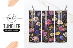 Wildflower meadow tumbler png design Product Image 1