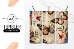 Whimsical mushroom pattern tumbler png design Product Image 1