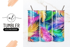 Tropical feather tumbler design Product Image 1