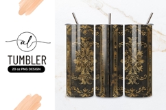 Antique gold foil tumbler png design Product Image 1