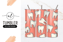 Dental teeth pattern tumbler png design Product Image 1