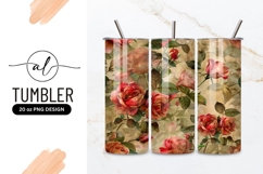Vintage rose pattern tumbler design Product Image 1