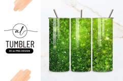 Green sparkle tumbler png design Product Image 1