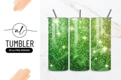 Green glitter tumbler png design Product Image 1
