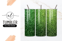 Green glitter tumbler png design Product Image 1
