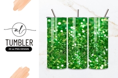 Green glitter tumbler png design Product Image 1