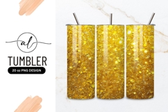 Golden glitter tumbler design Product Image 1