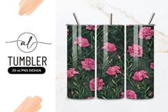 Elegant pink carnations tumbler png design Product Image 1