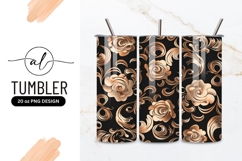 Elegant rose pattern tumbler design Product Image 1