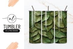 Green leaves tumbler png design Product Image 1