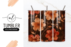 Vintage floral tumbler png design Product Image 1