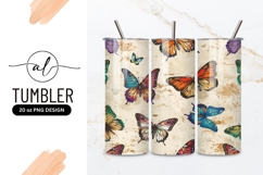 Colorful butterfly tumbler png design Product Image 1