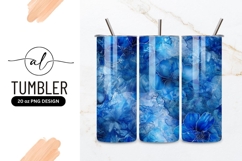 Blue floral tumbler design Product Image 1