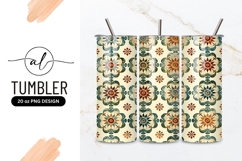 Floral pattern tumbler png design Product Image 1