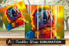 Cheerful Colorful Parrot Close Up Portrait Image Product Image 1