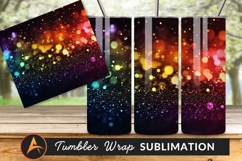Colorful Bokeh Lights Tumbler Png Background Product Image 1