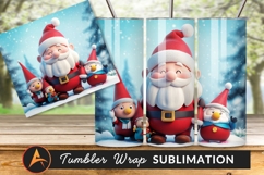 Festive Santa And Friends Cartoon Illustration Product Image 1