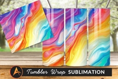 Colorful Liquid Marble Abstract Swirl Tumbler Png Product Image 1