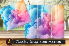 Pastel Colored Cloud Swirls Background Abstract Tumbler Png Product Image 1