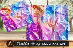 Abstract Wrinkled Foil Background Tumbler Png Product Image 1
