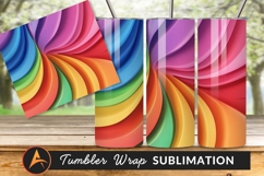 Vibrant Rainbow Swirl Colorful Abstract Background Tumbler Product Image 1