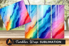 Vibrant Rainbow Watercolor Abstract Swirl Background Product Image 1