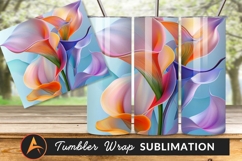 Abstract Gradient Lily Flowers Background Design Product Image 1